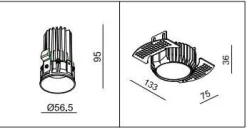 LED lampa EVA MINI FIXED HIDE-9W DIM White IP54 CRI90 3000K (03336W) - ZARlight