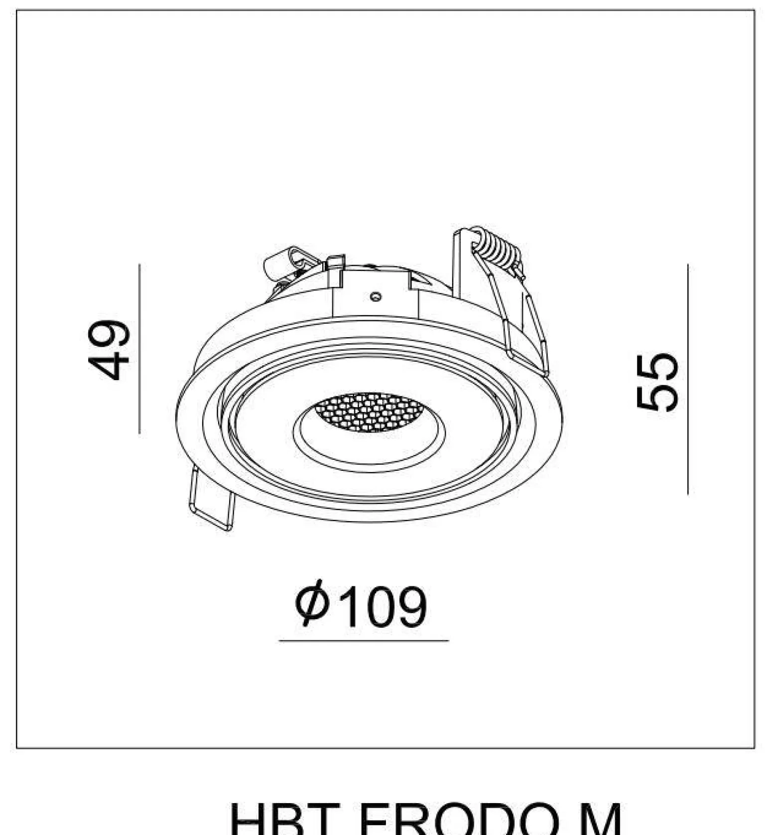 LED lampa HBT FRODO M-9W DIM White IP20 CRI80 3000K (03376W) - ZARlight