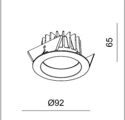 LED lampa NEW-130 MINI-6W White IP44 CRI80 3000K (03363W) - ZARlight