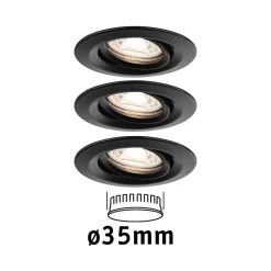 LED Nova Mini Coin wychylna 3x4W 3x310lm MR-11 230V 2700K czarny mat (PL93083) - PAULMANN