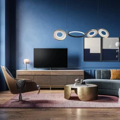 Ledowa lampa wisząca Seppia No.4 Altavola Design (LA115/P_98_3k_black_gold) - ALTAVOLA DESIGN