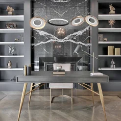 Ledowa lampa wisząca Seppia No.4 Altavola Design (LA115/P_98_3k_black_gold) - ALTAVOLA DESIGN