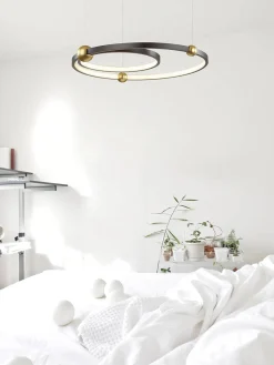 Ledowa lampa wisząca Aurora No.2 Φ 50 cm 3k czarna Altavola Design (LA110/P_50_3k_black) - ALTAVOLA DESIGN