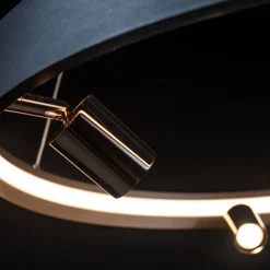 Ledowa lampa wisząca Spectra No.3 Altavola Design (LA114/P_60_3+1_grey_gold) - ALTAVOLA DESIGN