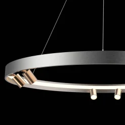 Ledowa lampa wisząca Spectra No.2 Altavola Design (LA114/P_90_6+1_grey_gold) - ALTAVOLA DESIGN