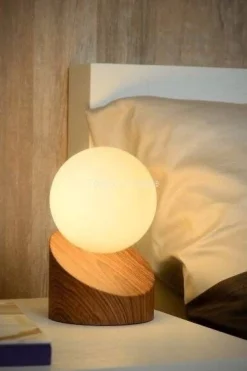 LEN lampa stołowa ciemne drewno 45561/01/70 Lucide