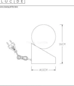 LEN lampa stołowa szary 45561/01/36 Lucide