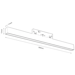 Liniowa lampa do szyny Magnetic track 5mm 10W 4000K (ML2149) - Milagro