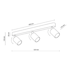 LIVIA BEIGE LAMPA SUFITOWA 3 (10240) - TK Lighting