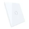 Livolo Pojedynczy biały panel szklany włącznika dotykowego 701-61