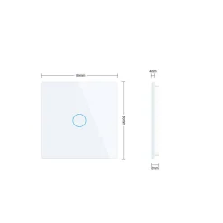Livolo Pojedynczy biały panel szklany włącznika dotykowego 701-61