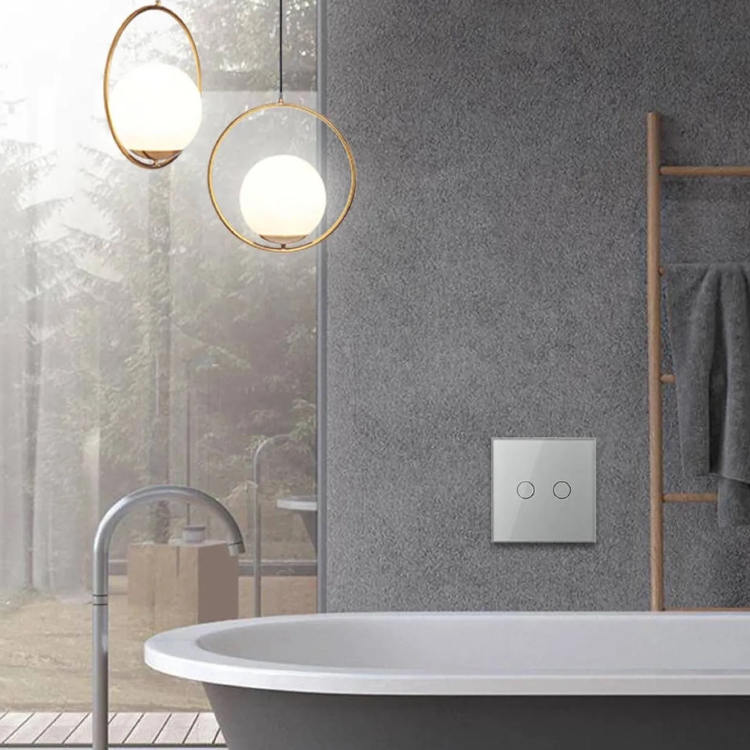 Livolo Pojedynczy złoty panel szklany włącznika dotykowego 701-63