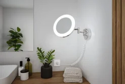 Lusterko kosmetyczne MASUA LED 4W 2700/4000/6500K +wyłącznik IP44 230V czarny matowy / metal (PL71148) - PAULMANN