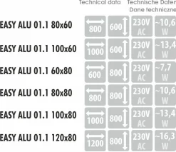 Lustro EASY ALU 01.1 (EASYALU01.1) - MCJ
