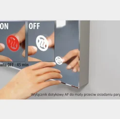 Lustro okrągłe ANDREA w ramie na skórzanym pasku - MCJ