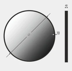 Lustro okrągłe ANDREA w ramie na skórzanym pasku - MCJ