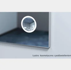 Lustro okrągłe ANDREA w ramie na skórzanym pasku - MCJ