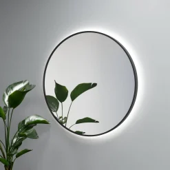 Lustro okrągłe RONDA PLUS w ramie z oświetleniem LED - MCJ