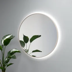Lustro okrągłe RONDA PLUS w ramie z oświetleniem LED - MCJ