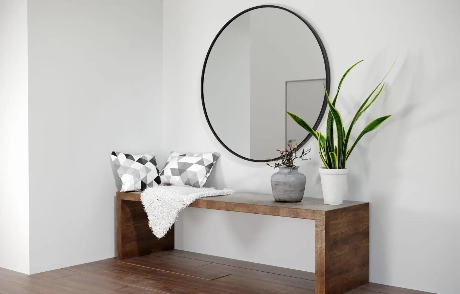 Lustro okrągłe RONDA w ramie - MCJ