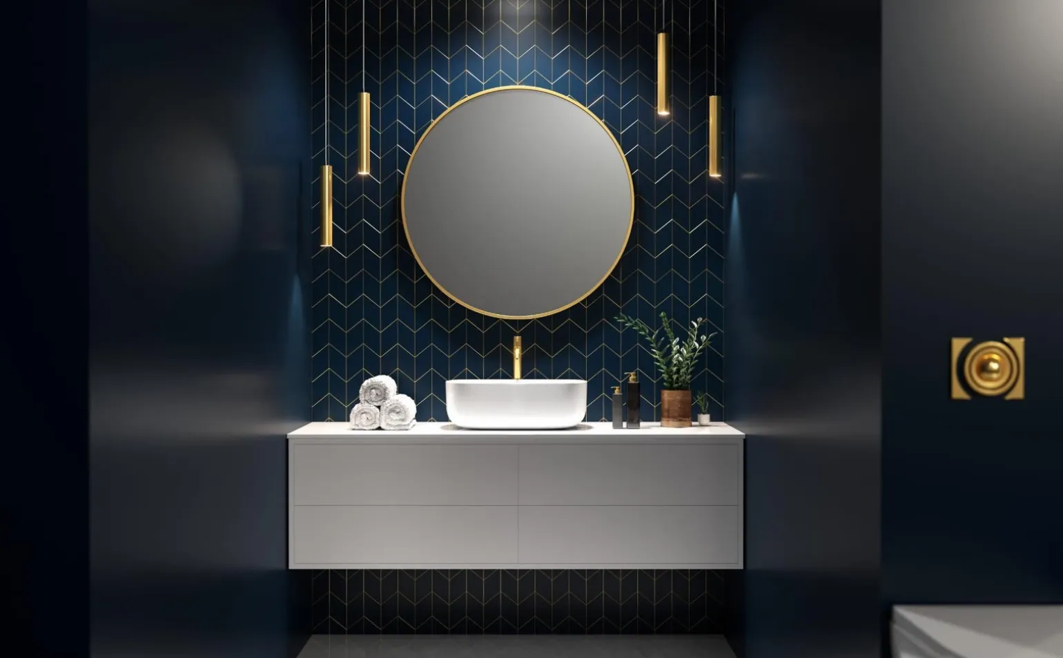 Lustro okrągłe RONDA w ramie - MCJ