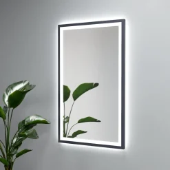 Lustro prostokątne ASTON PLUS w ramie z oświetleniem LED - MCJ