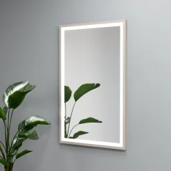 Lustro prostokątne ASTON w ramie z oświetleniem LED - MCJ