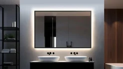 Lustro prostokątne ATLAS PLUS w ramie z oświetleniem LED - MCJ