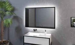 Lustro prostokątne ATLAS PLUS w ramie z oświetleniem LED - MCJ