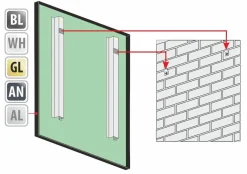 Lustro prostokątne ATLAS w ramie - MCJ