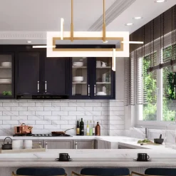 Mała lampa wyspowa Inizio - Szczotkowane złoto (QN-INIZIO-LP-S-BG) - Quintiesse