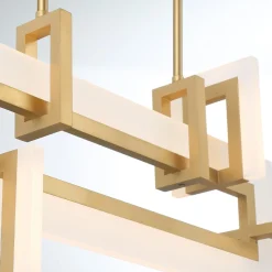 Mała lampa wyspowa Inizio - Szczotkowane złoto (QN-INIZIO-LP-S-BG) - Quintiesse