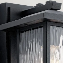 Mała latarnia naścienna Cappanna - 1 źródło światła - Strukturalna czerń (KL-CAPPANNA-S-BKT) - Elstead Lighting