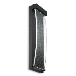 Mała latarnia naścienna Kabo - Teksturowana czerń (QN-KABO-S-BK) - Quintiesse