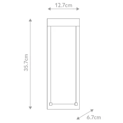Mała latarnia naścienna Kabo - Teksturowana czerń (QN-KABO-S-BK) - Quintiesse
