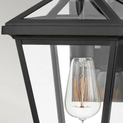 Mała latarnia naścienna Palma - 1 źródło światła - Czarna (HK-PALMA-S-BK) - Hinkley