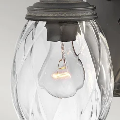 Mała latarnia naścienna Plantation - 1 źródło światła - Czarna (HK-PLANTATION-S-MB) - Hinkley