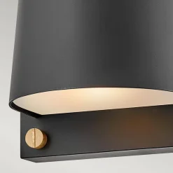 Mała latarnia naścienna Scout - 1 źródło światła - Czarna (HK-SCOUT-BK) - Hinkley