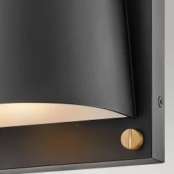 Mała latarnia naścienna Scout - 1 źródło światła - Czarna (HK-SCOUT-BK) - Hinkley