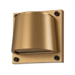 Mała latarnia naścienna Scout - 1 źródło światła - Malowany stary mosiądz (HK-SCOUT-PHB) - Hinkley