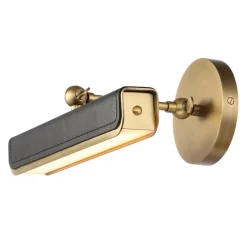 Mała obrazówka LED Valise Picture - Vintage mosiądz, skóra smokingowa (QN-VALISE-PL-S-VBS-TL) - Quintiesse