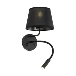 MAJA BLACK KINKIET + USB (10203) - TK Lighting
