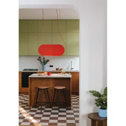 MALUMI A czerwonopomarańczowa sufitowa lampa wisząca (MLA61212P2) - Ummo