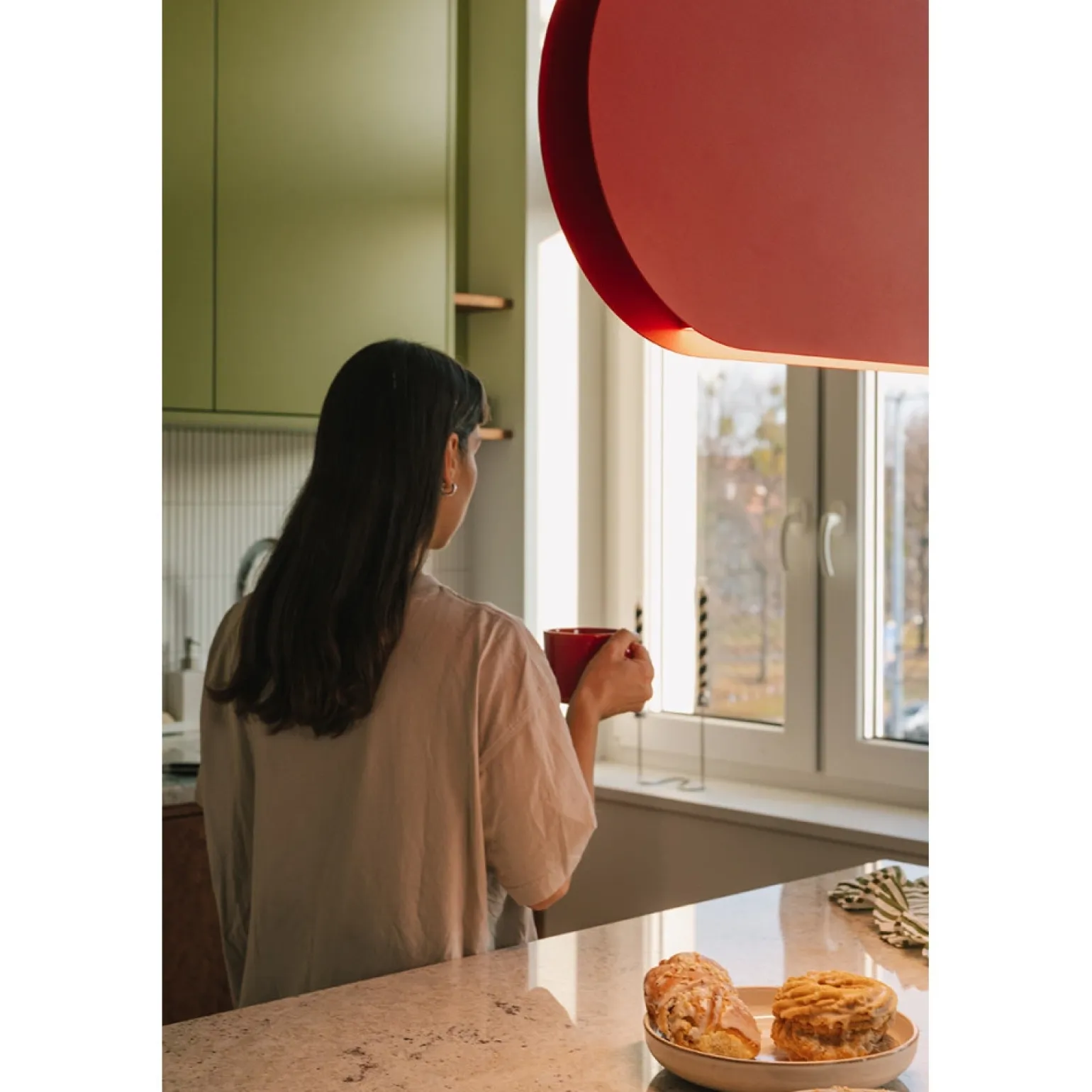 MALUMI A melonowa sufitowa lampa wisząca (MLA653P2) - Ummo