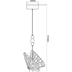 Mariposa 1 wisząca kolor (LP-1715/1P color) - Light Prestige