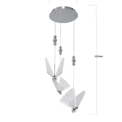 Mariposa 3 wisząca talerz chrom (LP-1715/3P CH) - Light Prestige