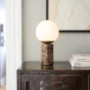 Marmurowa lampa stołowa LILLY Nordlux E14 25W Szkło Brązowy