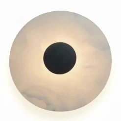 Marmurowy kinkiet Dalinia 1xLED czarny (WL0114-BK) - Yaskr