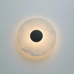 Marmurowy kinkiet Dalinia 1xLED czarny (WL0114-BK) - Yaskr