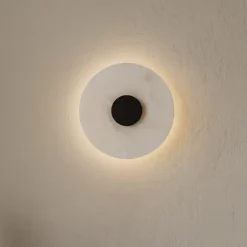 Marmurowy kinkiet Dalinia 1xLED czarny (WL0114-BK) - Yaskr